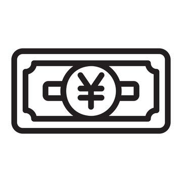 recommend clip art: japanese yen line icon