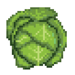 Fototapeta premium Cabbage pixel art