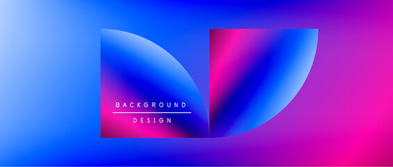 Fototapeta premium Circles and round shapes with gradients. Minimal abstract background, round geometric shapes, clean and structured design