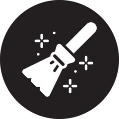 witch broom glyph icon