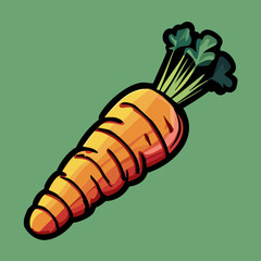 Vibrant Carrot: Vector Carrot Illustration