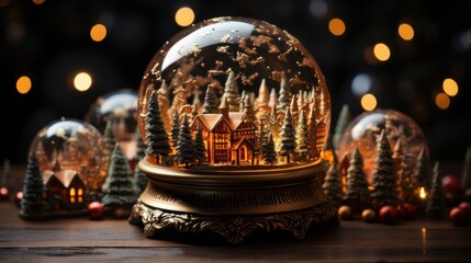 christmas snowglobe, winter theme, christmas background and wallpaper