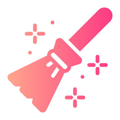 witch broom gradient icon