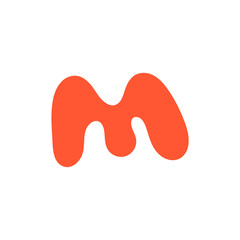 initial letter logo M initial company icon business logo background illustration