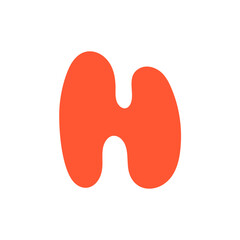 initial letter logo H initial company icon business logo background illustration