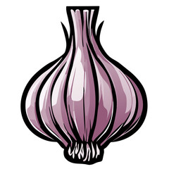 Vibrant Garlic Bulb: Vector Garlic Bulb Illustration