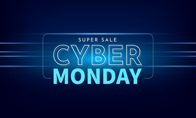 Cyber monday sale background. Vector illustration
