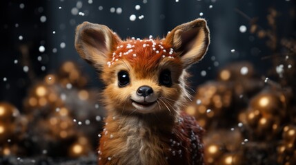 christmas deer, Rudolph, winter theme, christmas background and wallpaper