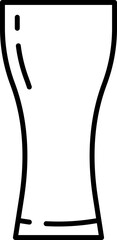 Empty beer glass glyph