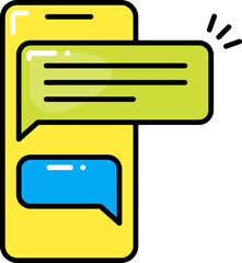 SMS marketing line icon