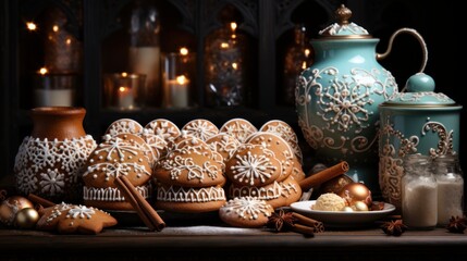 Fototapeta premium christmas gingerbread cookies