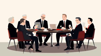 Concept vector illustration of business meeting.