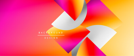 Bright color circle and round element minimal geometric abstract background for posters, covers, banners, brochures, websites