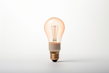 Elegance lamp bulb, minimalistic style, white background