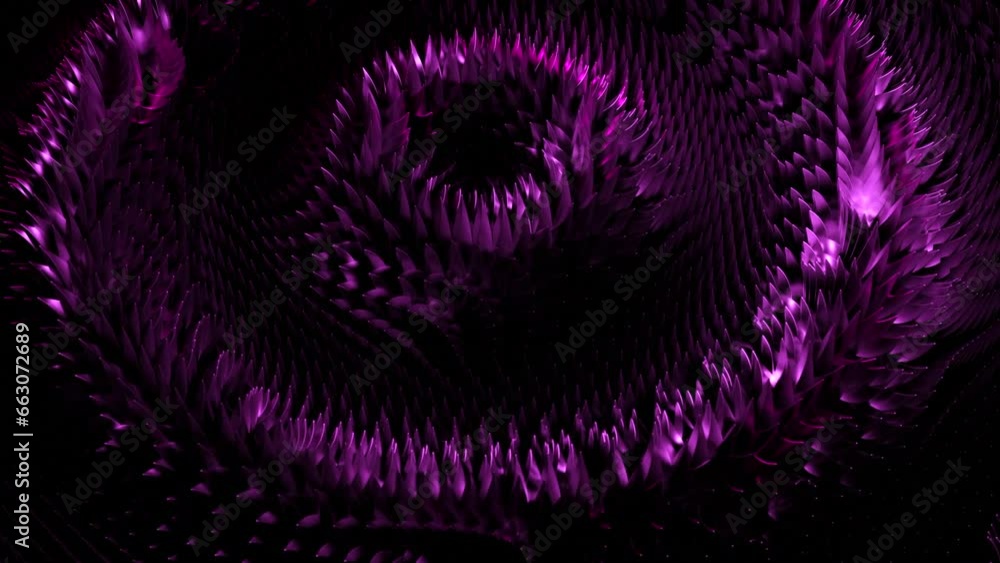 Aufkleber moving glowing rings virtual surface. design. 3d moving waves of technological particles.