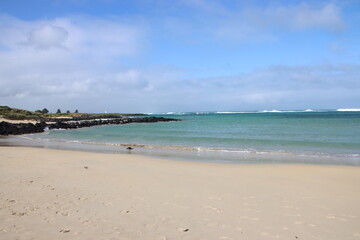 Beach scene on Griffiths Island, Port Fairy, Victoria, Australia.