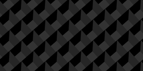 Abstract geometric black block cube structure mosaic and tile square background. Seamless geometric pattern abstract background. abstract cubes geometric dark black color backdrop hexagon technology.