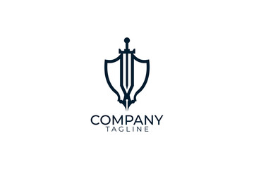 Law logo design and vector template