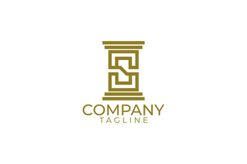 Law logo design and vector template