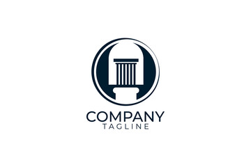 Law logo design and vector template