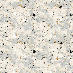 Seamless of Neutral colored brown beige grungy recycled speckled elements natural terrazzo camouflage textured surface pattern, Grunge, cement, concrete, Gravel, Perfect for textiles and decoration.