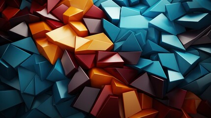 Obraz premium Colorful Geometric Shapes Mosaic Background , Background Image,Desktop Wallpaper Backgrounds, Hd