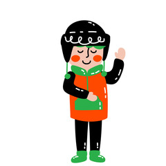 Cute Winter Kids Character 