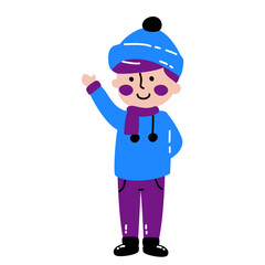 Cute Winter Kids Character 