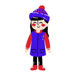 Cute Winter Kids Character 
