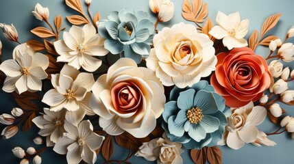Flat Floral Pattern Design, Background Image,Desktop Wallpaper Backgrounds, Hd