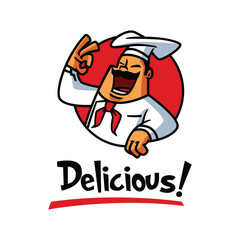 Chef Mascot - Cook Character Logo Design