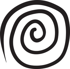 Spiral Brush Illustration Element