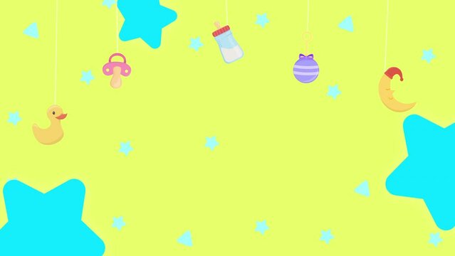 Baby shower background for new born child. Kids background.
