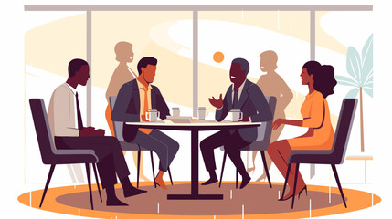 Concept vector illustration of business meeting.