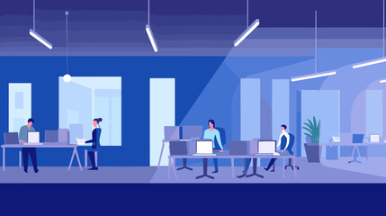 Concept vector illustration of business meeting.