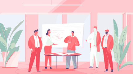 Concept vector illustration of business meeting.