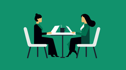 Concept vector illustration of business meeting.