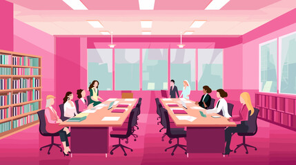 Concept vector illustration of business meeting.