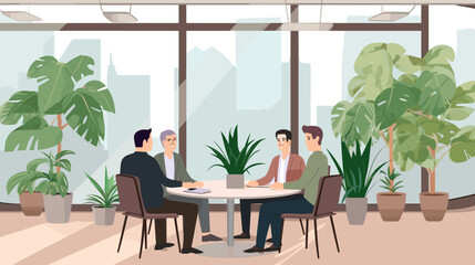 Concept vector illustration of business meeting.