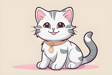 Cute cat vector design. Children illustration for School books and more.