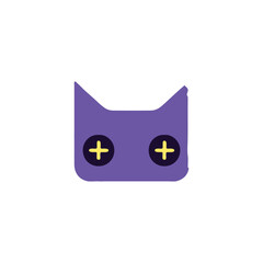 Cat icon. Simple style poster pet shop big sale background symbol. Cat brand logo design element. Cat t-shirt printing. Vector for sticker.