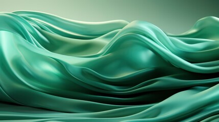Obraz premium Green Wavy Background, Background Image,Desktop Wallpaper Backgrounds, Hd