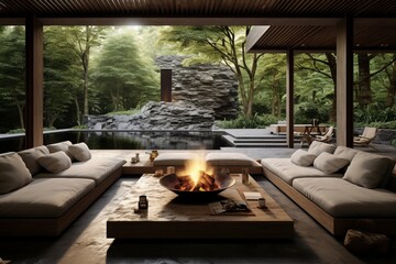 Design an indoor-outdoor living space for a seamless connection with nature
