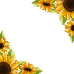 sunflower border frame