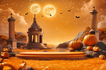 Halloween themed products display stand