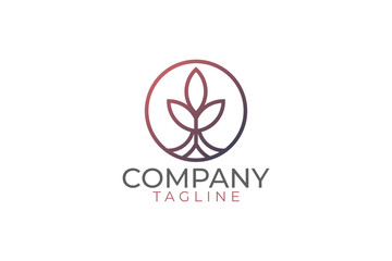 Nature green logo and vector template