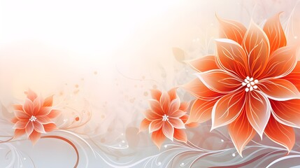 abstract floral background, orange flower background, abstract background with flowers
