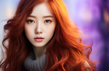 Fototapeta premium Portrait of an attractive Korean young woman