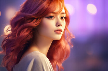 Portrait of an attractive Korean young woman