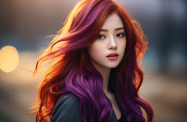 Portrait of an attractive Korean young woman